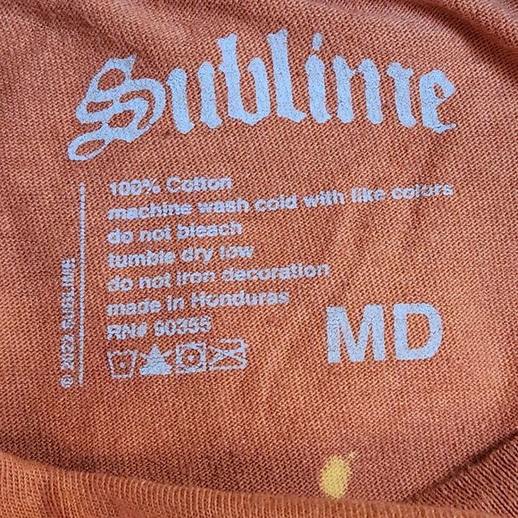 URBAN OUTFITTERS Sublime Burnt Orange Graphic T-Shirts - Medium - Picture 4 of 4